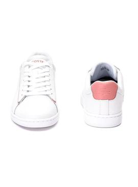 Sapatilhas Lacoste Carnaby Evo Branco rosa Mulher