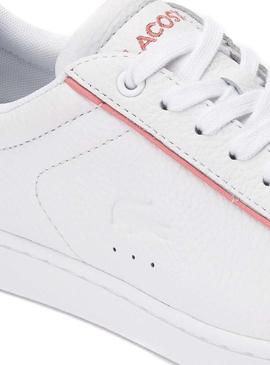 Sapatilhas Lacoste Carnaby Evo Branco rosa Mulher