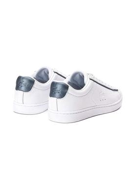 Sapatilhas Lacoste Carvaby Evo Branco Lista Mulher