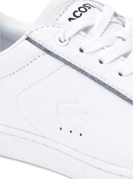 Sapatilhas Lacoste Carvaby Evo Branco Lista Mulher