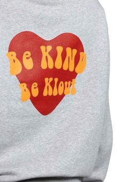 Sweat Klout Love Cinza Unisex