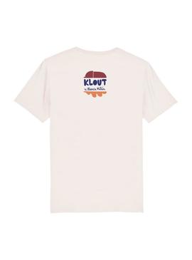 T-Shirt Klout Branco Millán II Beige Unisex