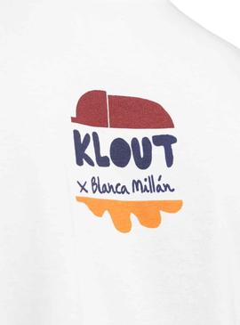 T-Shirt Klout Branco Millán II Beige Unisex