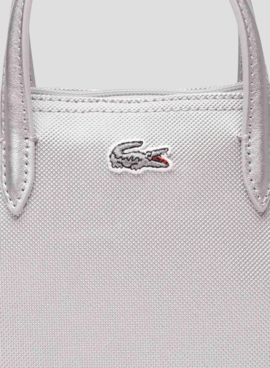 Bolsa Lacoste XS Shopping Cross Plateado Mulher