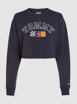 Sweat Tommy Jeans Archive Azul Marinho para Mulher