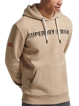 Sweat Superdry Workwear Logo Beige Homem