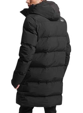 Casaca Superdry Longlinha Padded Preto Homem