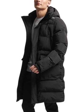 Casaca Superdry Longlinha Padded Preto Homem