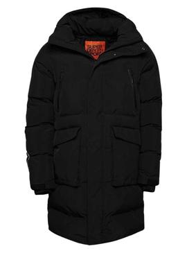 Casaca Superdry Longlinha Padded Preto Homem