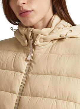 Casaco de pluma Pepe Jeans Maddie Acolchoado Beige Mulher