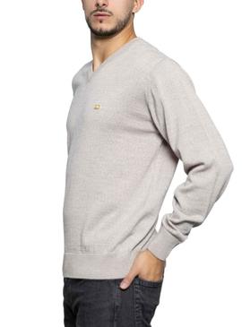 Camisola Klout Basic Pico Beige para Homem