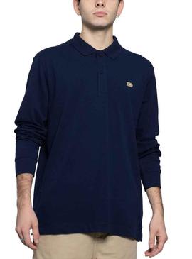 Polo Basic Klout Azul Marinho Manga Larga
