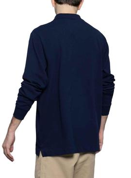 Polo Basic Klout Azul Marinho Manga Larga