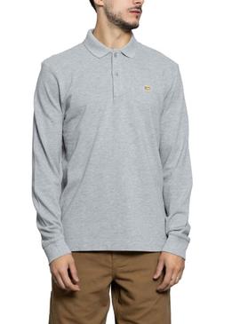 Polo Klout Basic Cinza Manga Larga para Homem