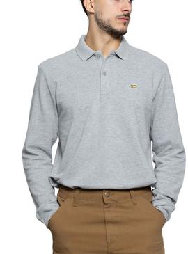 Polo Klout Basic Cinza Manga Larga para Homem