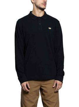 Polo Klout Basic Preto Manga Larga para Homem