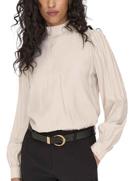 Blusa Only Vic Branco Roto para Mulher