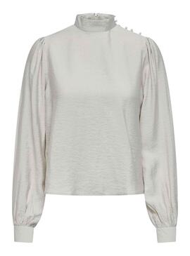 Blusa Only Vic Branco Roto para Mulher