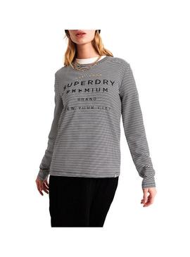 T-Shirt Superdry Dunne Preto Mulher