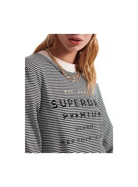 T-Shirt Superdry Dunne Preto Mulher