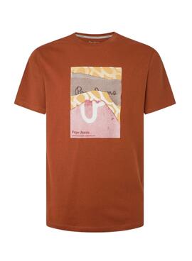 T-Shirt Pepe Jeans Kenelm Laranja para Homem