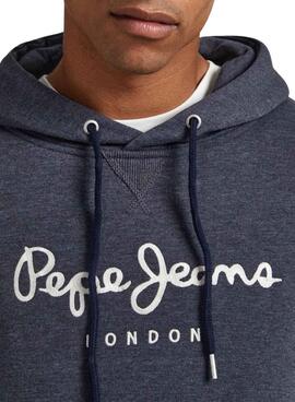 Sweat Pepe Jeans Novo Hoodie Azul Homem