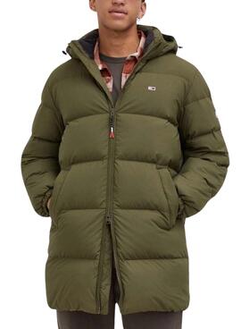 Parka Tommy Jeans Essential Down Verde para Homem