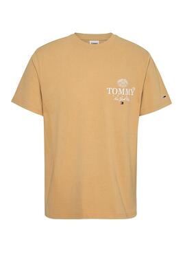 T-Shirt Tommy Jeans Luxo Athletic Camel Homem