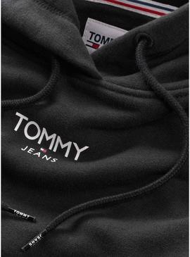 Sweat Tommy Jeans Relaxed Logo Preto para Mulher