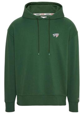 Sweat Tommy Jeans Signature Verde para Homem