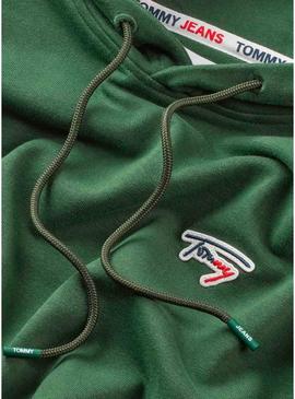 Sweat Tommy Jeans Signature Verde para Homem