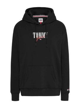 Sweat Tommy Jeans Essential Logo 1 Preto Mulher