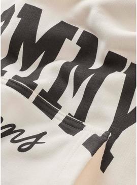 Sweat Tommy Jeans New Varsity Branco Mulher