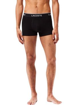 Pack 3 Boxer Lacoste Casual Preto Homem