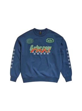 Sweat G-Star Moto Sport Azul para Homem