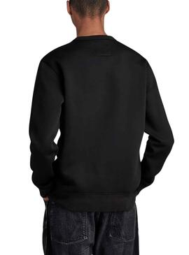 Sweat G-Star Velha Escola Logo Preto para Homem