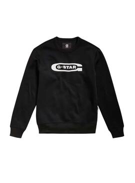 Sweat G-Star Velha Escola Logo Preto para Homem