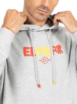 Sweat El Pulpo Rotulação RFEF Cinza para Homem