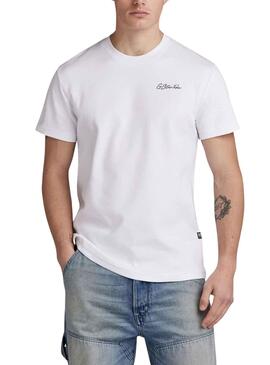 T-Shirt G-Star Multi Graphic Branco para Homem