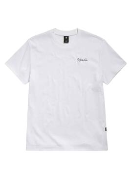 T-Shirt G-Star Multi Graphic Branco para Homem