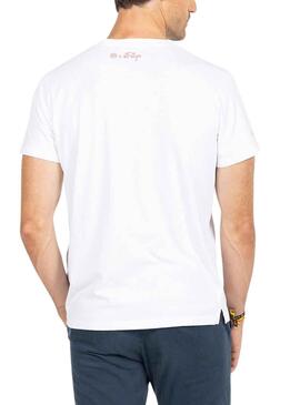 T-Shirt El Pulpo Letras RFEF Branco Homem