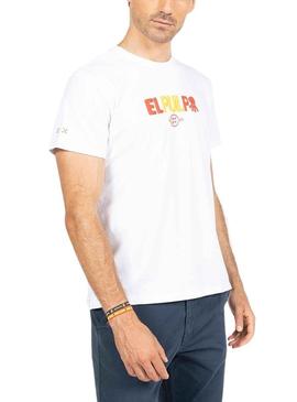 T-Shirt El Pulpo Letras RFEF Branco Homem