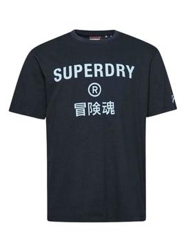 T-Shirt Superdry Code Core Sport Azul Marinho Homem