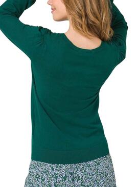 Camisola Naf Naf 3 Botões Verde para Mulher