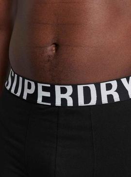 Cuecas Superdry Duplo Logo Preto para Homem