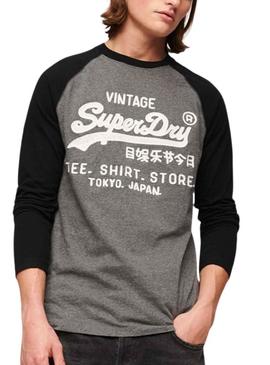 T-Shirt Superdry Store Cinza para Homem