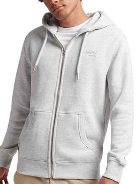 Sweat Supedry Glaciar Cinza para Homem