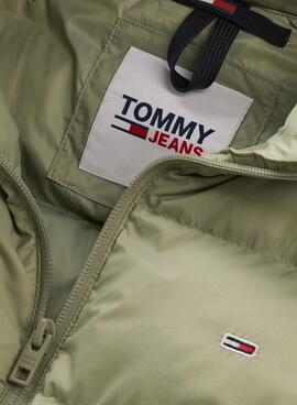 Casaca Tommy Jeans Light Down Verde para Mulher