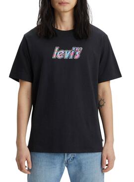 T-Shirt Levis Relaxed Fit Preto para Homem
