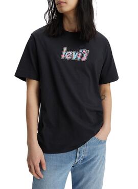 T-Shirt Levis Relaxed Fit Preto para Homem